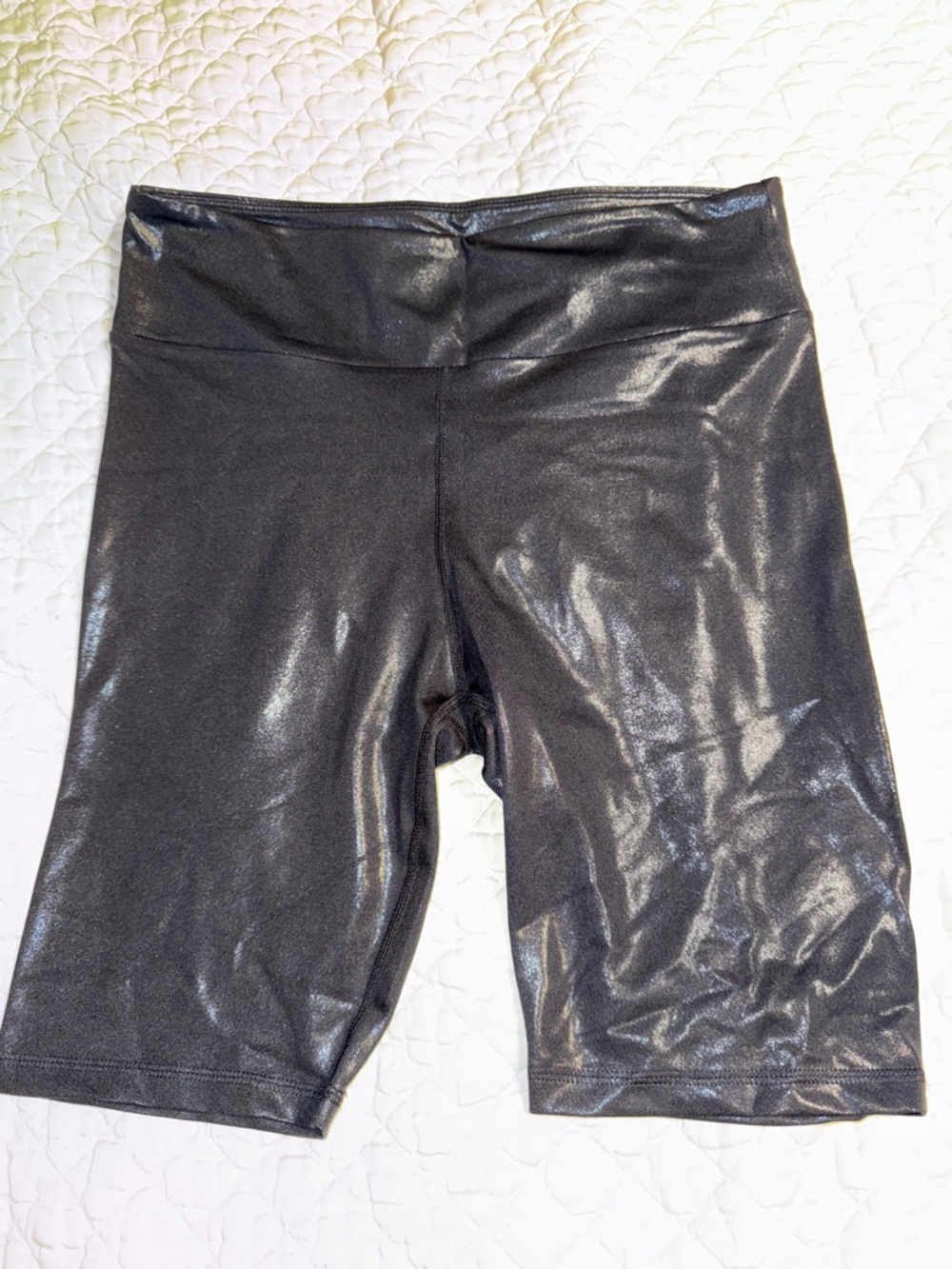 Grrrl Shiny Black Biker Shorts Ali/Amenah